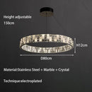 Luxury Snowflake Print Crystal Pendant Light for Living Room Dining Room by Ljojo