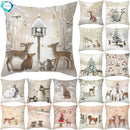Ljojo Merry Christmas Pillowcase Cushion Cover for Festive Home Decor