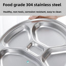 Ljojo 304 Stainless Steel Dividing Plate Children's Four Compartment Plate