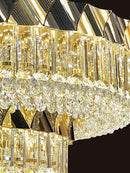 Ljojo Luxury Circular Crystal Chandelier for Bedroom and Living Room Decor