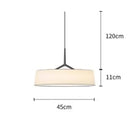 Ljojo LED Fabric Pendant Light - Modern Circular Hanging Lamp for Living, Dining, Bedroom, Kitchen, Island & Restaurant