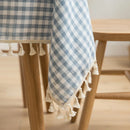 Geometric Cotton Tablecloth by Ljojo: Checkered Kitchen, Wedding & Holiday Decor