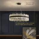 Ljojo Luxury Crystal Chandelier Black Gold LED Modern Home Decoration Dining Room Light