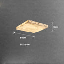 Ljojo Marble Square Round LED Ceiling Light Chandelier for Living Room Bedroom