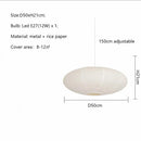 Japanese Wabi Sabi Oval Rice Paper Pendant Lights for Dining Living Room by Ljojo