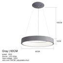 Modern Minimalist Aluminum Ring LED Pendant Light Chandelier for Bedroom Living Room by Ljojo