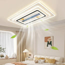 Ljojo Modern Minimal Fan LED Ceiling Pendant Light for Bedroom Lighting Fixtures