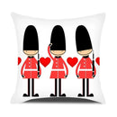 Ljojo London Guard Street Scene Cushion Cover - Cute Cartoon Design