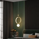 Ljojo Luxury Gold Ring LED Pendant Light for Home Decor