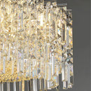 Ljojo Luxury Crystal Ceiling Chandelier LED Modern Chrome Hanging Lamps for Living Room Decor