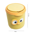 Ljojo Mini Desktop Trash Can with Lid for Office and Home