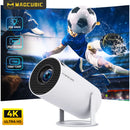 Ljojo™ HY300 4K Android Projector: 720P Portable Cinema Outdoor Movie WiFi6 BT5.0
