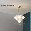 Ljojo Modern Glass Ball LED Ceiling Chandelier Children's Room Pendant Lamp Home Decor
