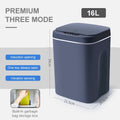 Ljojo 16L Electric Sensor Trash Can Touchless Smart Bin Kitchen Bathroom Garbage Bin