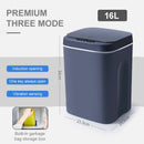 Ljojo 16L Electric Sensor Trash Can Touchless Smart Bin Kitchen Bathroom Garbage Bin