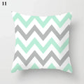Ljojo Mint Green Blue Geometric Cushion Cover Modern Home Decor
