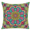 Ljojo Mandala Print Flax Pillowcase 45*45cm - National Wind Home Decor