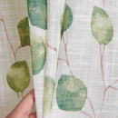 Green Leaves Printed Sheer Voile Curtains by Ljojo - 1 Pair
