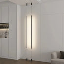 Black Linear Pendant Light Italian Design Minimalist Hanging Lamp for Living Room by Ljojo