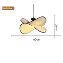 French Style Wabi Sabi Art Chandelier Fabric Potato Chip Lamp for Bedroom Living Room Ljojo