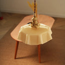 Japanese-Style Cream Small Chandelier Retro Glass Hanging Lamp by Ljojo