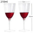 Ljojo 210ml Disposable Clear Plastic Champagne Flutes for Weddings & Parties