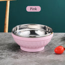 Ljojo 304 Stainless Steel Double-layer Heat Insulation Large Capacity Soup Bowl