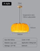 Ljojo Japanese Wabi-sabi Style Pumpkin Led Pendant Lights for Dining Room and Bedroom