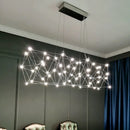 Ljojo Luxury Gold/Silver Starry Chandelier for Living, Bedroom, Dining Room