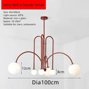 Ljojo Milky White Glass Ball Chandelier LED Light Fixture for Kitchen Dining Living Room