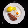Ljojo Melamine Steak Trays Round Dinner Plates Dining Sets Hotel Househould