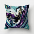 Ljojo Marble Ocean Sea Pattern Polyester Throw Pillow Cover - Home Sofa Decor