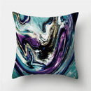 Ljojo Marble Ocean Sea Pattern Polyester Throw Pillow Cover - Home Sofa Decor