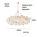 Glass Ball LED Chandelier for Living Room Modern Creative Home Decor by Ljojo