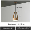 Medieval Wood Painted LED Pendant Light for Living Room Home Decoration by Ljojo
