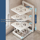 Adjustable Pot Holder with Storage Shelf for Pots, Lids, Pans, and Seasoning Bottles by Ljojo™