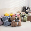 Ljojo Luxe Fleece Blanket: Ultra-Soft Plush Bed Couch Throw Cozy Flannel Air-Conditioning Blanket
