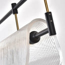 Ljojo Modern Chandelier: Long Acrylic LED Pendant Light for Dining Table and Office Decor