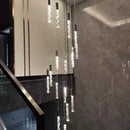 Ljojo Luxury Crystal LED Chandelier for Staircase Living Room
