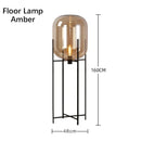 Ljojo Luxury Glass Floor Lamp LED Bedside Table Light Modern Nordic Minimalist Style