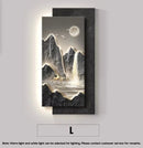 3D Sandstone Landscape Painting - Modern Corridor Decoration Wall Lamp by Ljojo