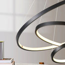 Nordic 6 Ring LED Chandelier Dimmable Modern Living Bedroom Decor Lighting by Ljojo