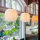 Nordic Glass Sphere LED Pendant Light Fixture for Dining Room by Ljojo