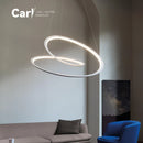 Modern Nordic Line Chandelier | Simple Living Room Art Lamp by Ljojo