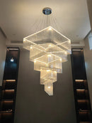 Ljojo Modern Aluminum Tassel Chandelier - Custom Size for Living Room & Hotel