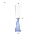 Ljojo 225ml Two Tone Glass Goblet Set Champagne Flute Cone Shape Base