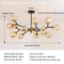 Nordic Glass Ball Light Led Ceiling Chandelier Indoor Lighting Fixture Ljojo
