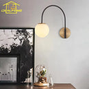 Ljojo Luxury Gold/Black Fishing Wall Lamp LED | Industrial Semicircular Wall Mounted Lighting