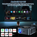 Ljojo™ 4K Android Projector 25000 Lumen Full HD 1080P Home Theater 3D Film WiFi