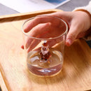 Ljojo 3D Christmas Theme Glass Mug Cup - 300ml - Creative Gift for Girls, Kids, Lovers